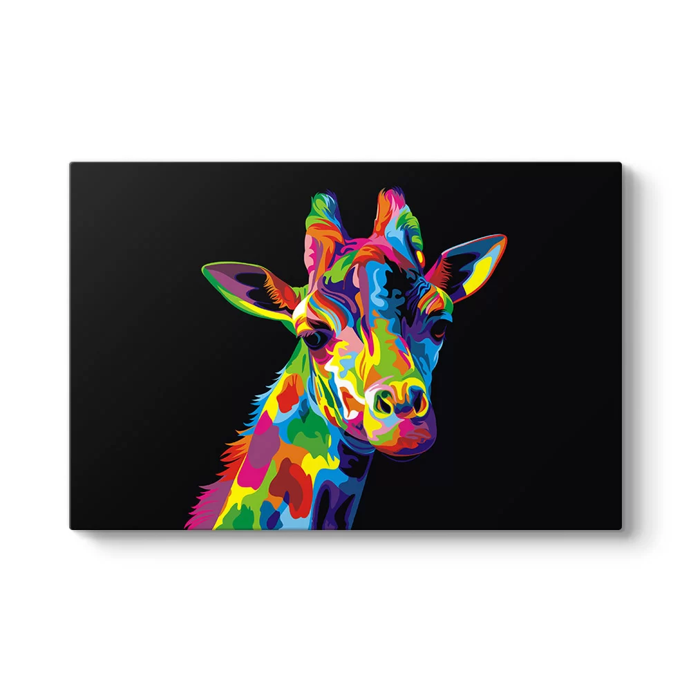 Colorful Giraffe Tablosu - Model 1